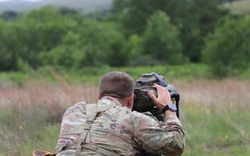 Best Redleg Competitors from 1st Armored Division Artillery complete the foreign vehicle identification lane during the 2026 Best Redleg Competition