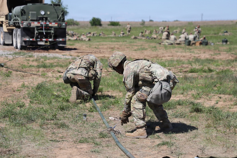 13J Best Redleg Competitors from 1st Armored Division Artillery compete in MOS specific lanes during the 2026 Best Redleg Competition at Fort Sill, Oklahoma