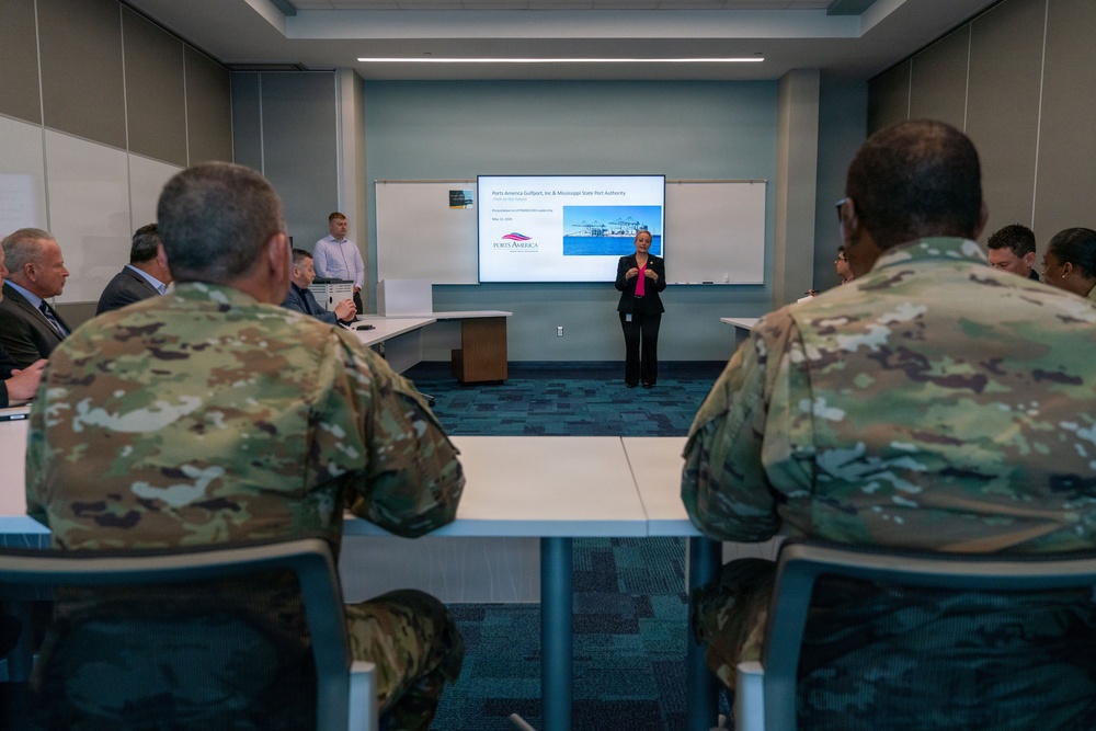 USTRANSCOM Commander Visit Port of Gulfport