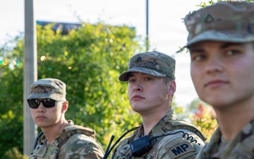 Tennessee National Guard Soldiers assigned to the Memphis Safe Task Force Conduct a Safety Patrol of Beale Street