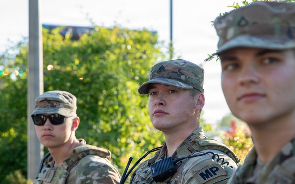 Tennessee National Guard Soldiers assigned to the Memphis Safe Task Force Conduct a Safety Patrol of Beale Street