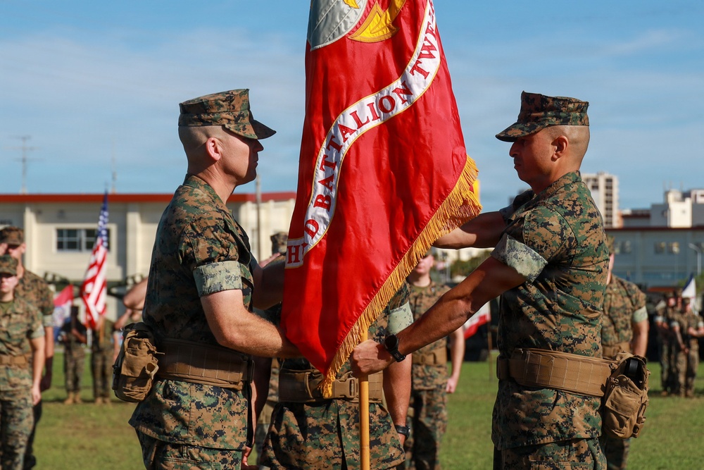 U.S. Marines With 3rd Battalion, 12th Marine Regiment Participate in a Change of Command Ceremony