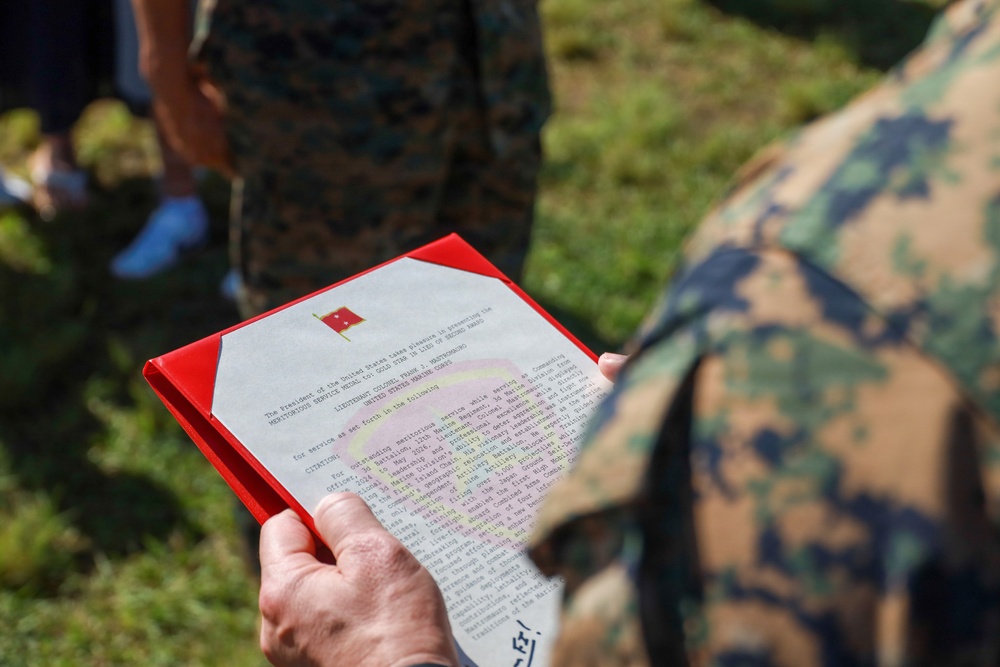 U.S. Marines With 3rd Battalion, 12th Marine Regiment Participate in a Change of Command Ceremony