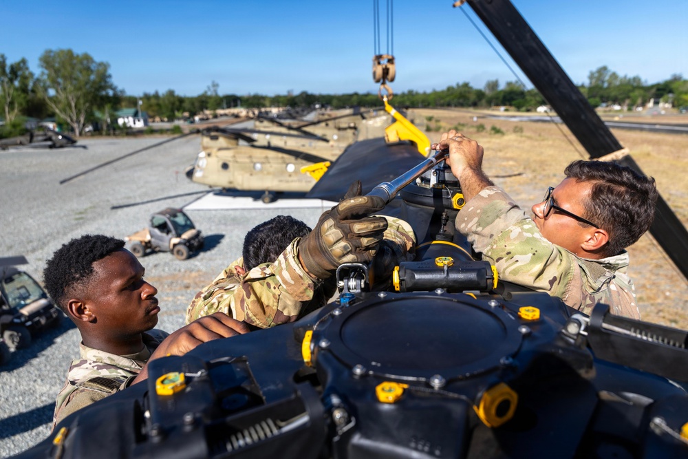 Salaknib 2026: Task Force Saber conducts CH-47 Chinook Maintenance