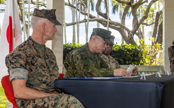 U.S., JGSDF commanders formalize agreements during ceremony