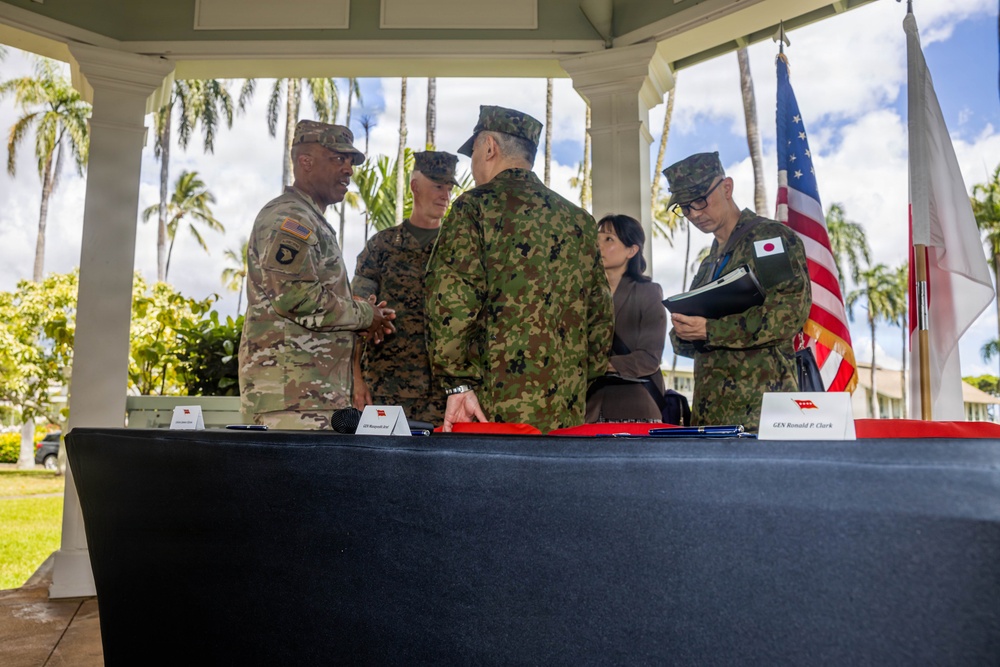 U.S., JGSDF commanders formalize agreements during ceremony