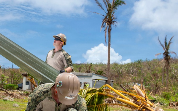 U.S. Armed Forces Help Rebuild Saipan After Sinlaku