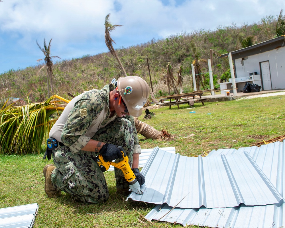 U.S. Armed Forces Help Rebuild Saipan After Sinlaku