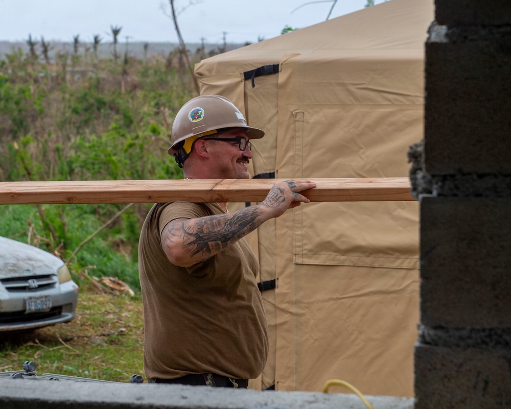 U.S. Armed Forces Help Rebuild Saipan After Sinlaku