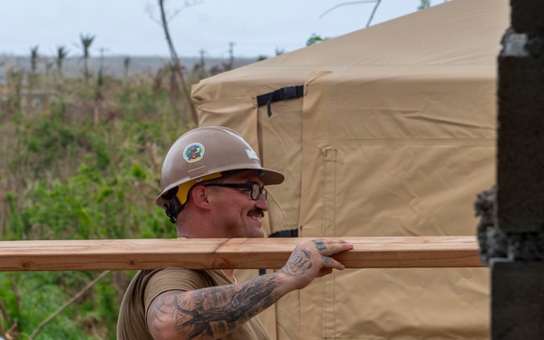 U.S. Armed Forces Help Rebuild Saipan After Sinlaku
