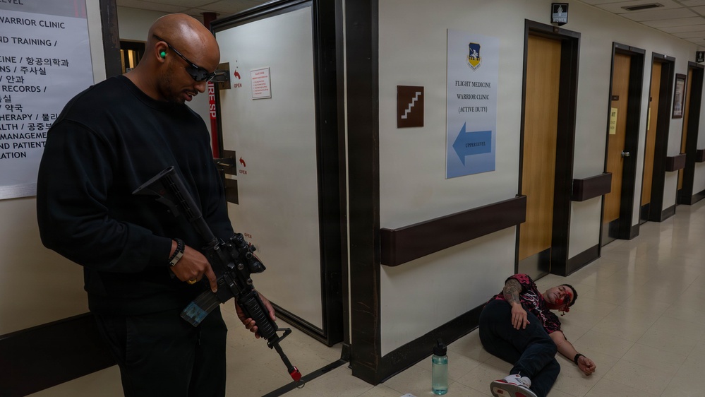 Osan Airmen Respond to Simulated Active Shooter Exercise