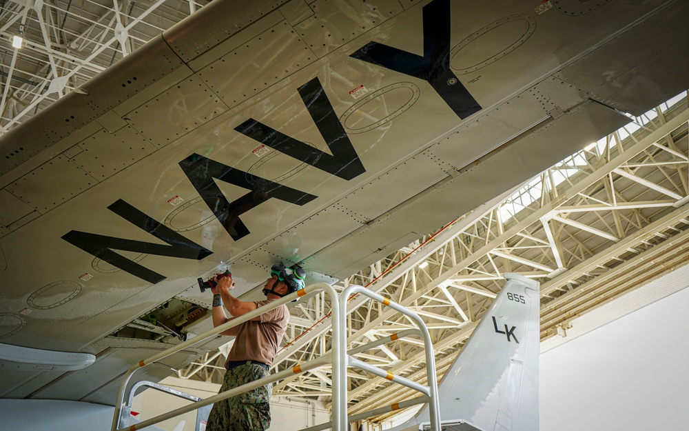 VP-26 Tridents Conduct Routine maintenance of P-8A Poseidon
