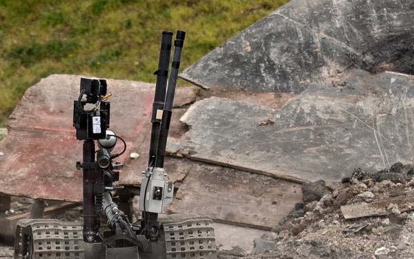 KFOR EOD Soldiers employ Talon 3 robot during training at Camp Novo Selo