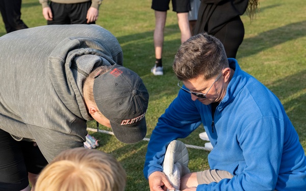 Team Mildenhall joins local community for sports exchange
