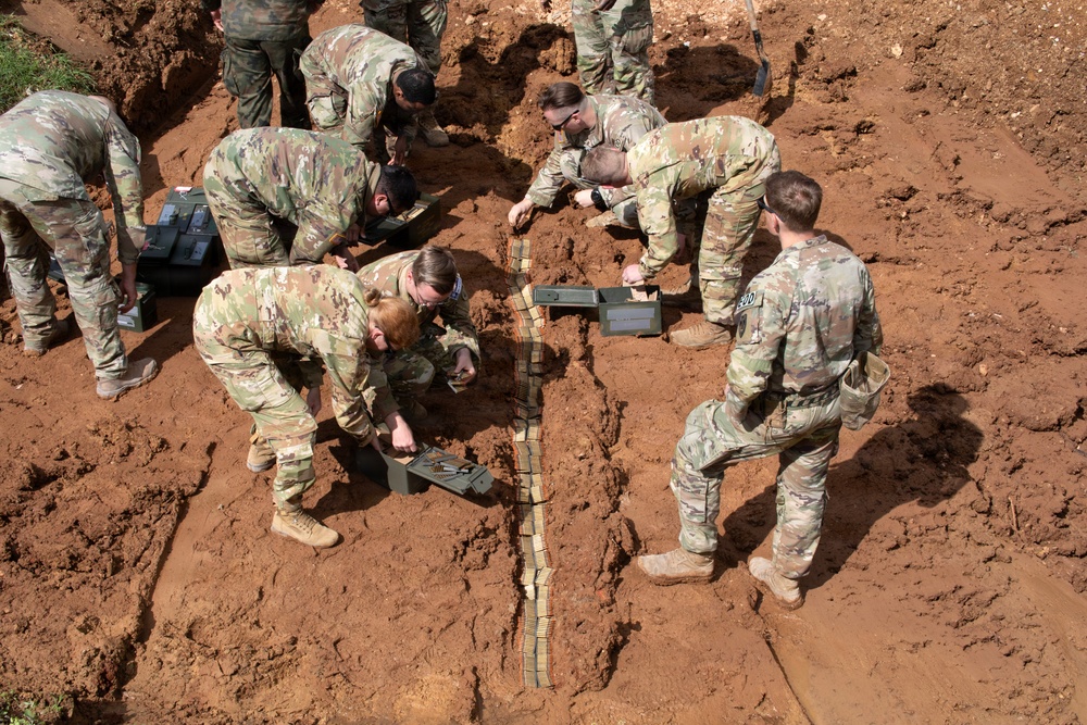 KFOR Explosive Ordnance Disposal Soldiers conduct demolition operations