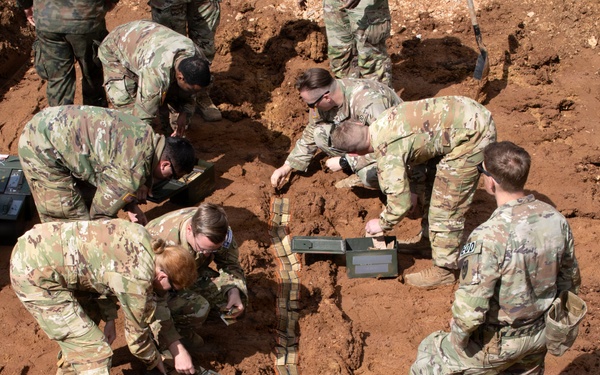 KFOR Explosive Ordnance Disposal Soldiers conduct demolition operations