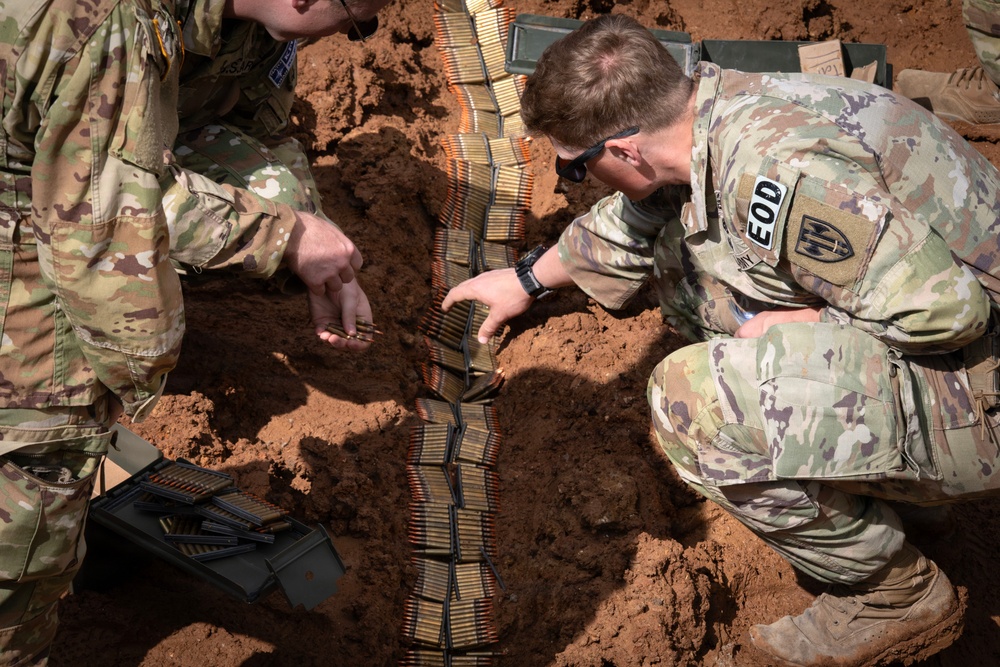 KFOR Explosive Ordnance Disposal Soldiers conduct demolition operations