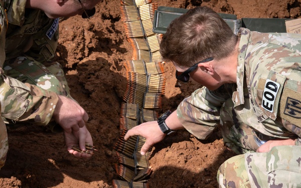 KFOR Explosive Ordnance Disposal Soldiers conduct demolition operations