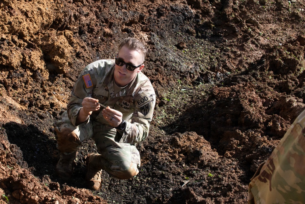 KFOR Explosive Ordnance Disposal Soldiers conduct demolition operations