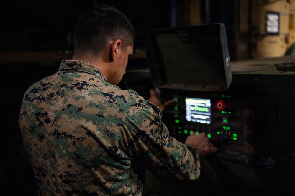 USS Boxer Marines Conduct Vehicle Maintenance