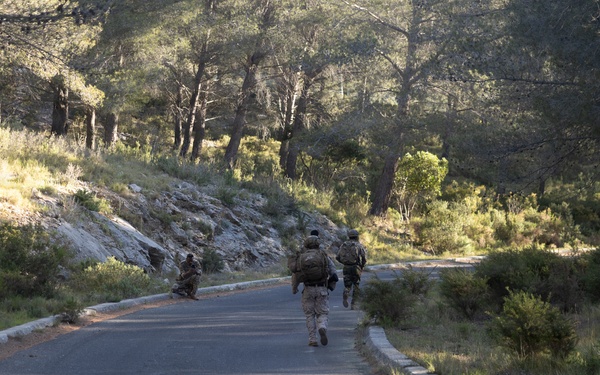 Recon Marines show grit, endurance during loaded march in France