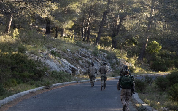 Recon Marines show grit, endurance during loaded march in France