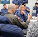 Rear Adm. Eric Anduze, CGS-5/CTF-70 Commander, meets with JMSDF Vice Adm. GOKA Yoshihiro and other JMSDF members during Flag Talks 26-2 at Commander Fleet Activities Yokosuka, Japan