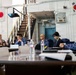 Rear Adm. Eric Anduze, CGS-5/CTF-70 Commander, meets with JMSDF Vice Adm. GOKA Yoshihiro and other JMSDF members during Flag Talks 26-2 at Commander Fleet Activities Yokosuka, Japan