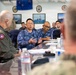 Rear Adm. Eric Anduze, CGS-5/CTF-70 Commander, meets with JMSDF Vice Adm. GOKA Yoshihiro and other JMSDF members during Flag Talks 26-2 at Commander Fleet Activities Yokosuka, Japan