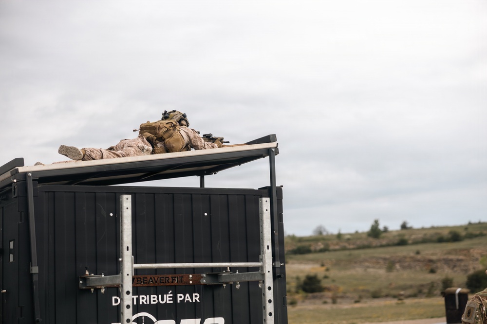 Recon Marines demonstrate lethality during shooting challenge in France