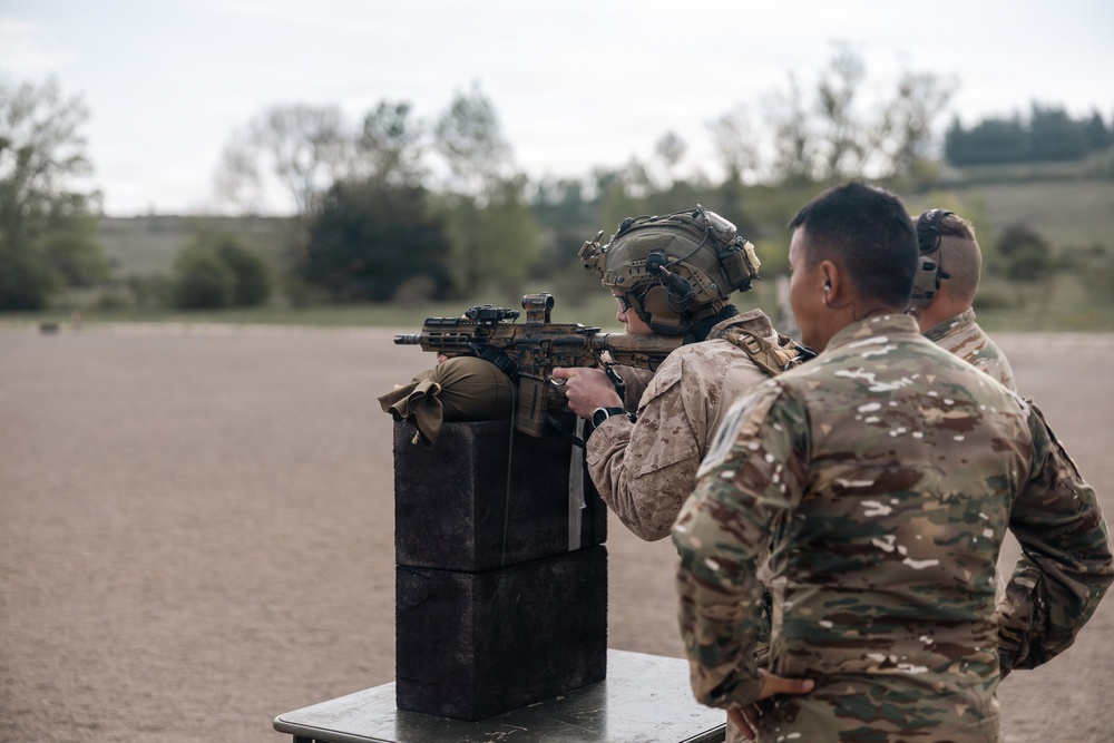 Recon Marines demonstrate lethality during shooting challenge in France