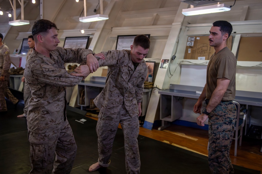 U.S. Marines Conduct MCMAP Training Aboard USS Boxer