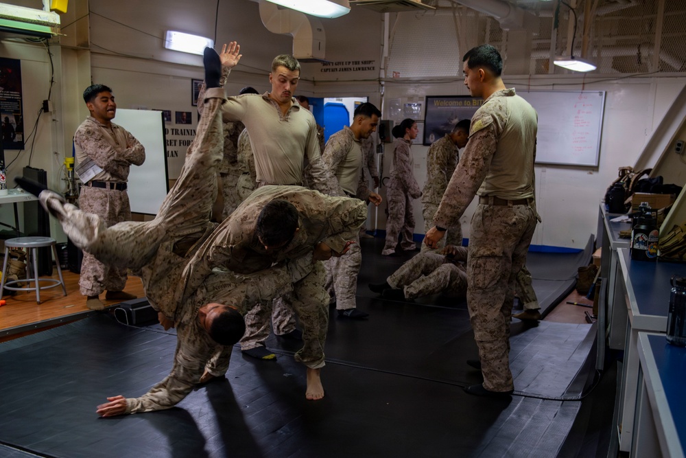 U.S. Marines Conduct MCMAP Training Aboard USS Boxer