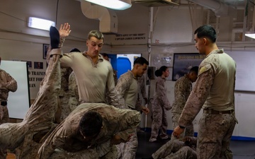 U.S. Marines Conduct MCMAP Training Aboard USS Boxer