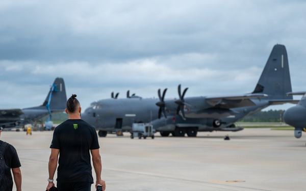 UFC fighter Johnny Walker visits Hurlburt Field