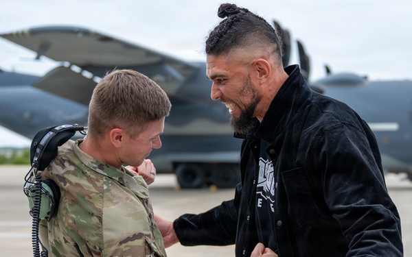 UFC fighter Johnny Walker visits Hurlburt Field