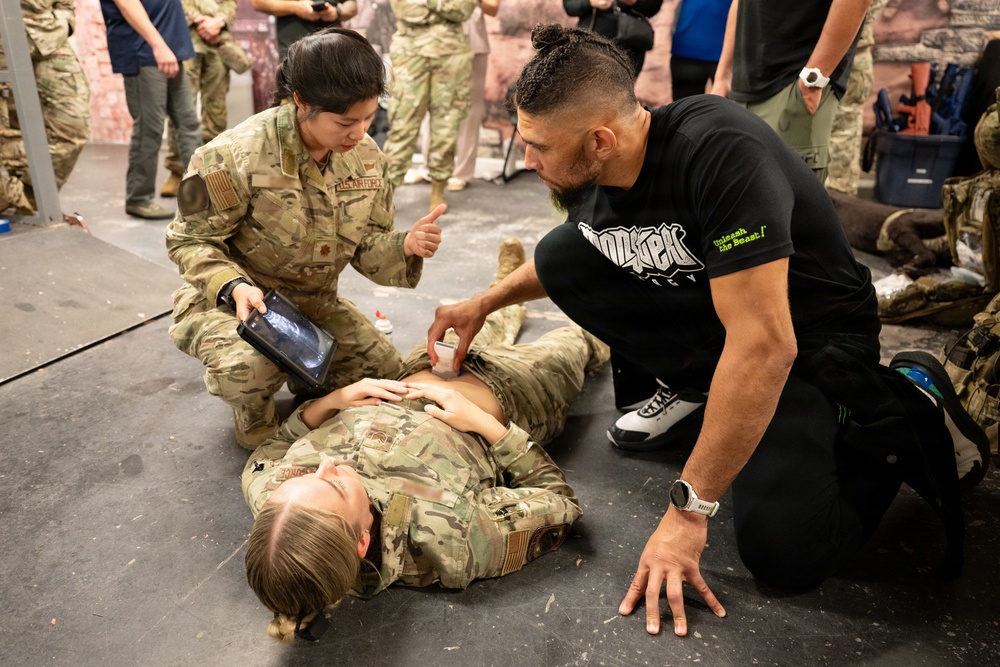 UFC fighter Johnny Walker visits Hurlburt Field