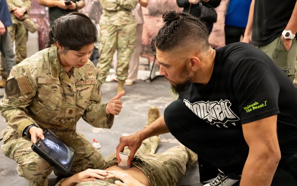 UFC fighter Johnny Walker visits Hurlburt Field