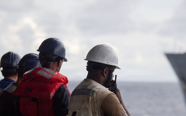 USS Boxer Conducts Replenishment-at-Sea with USNS Alan Shepard