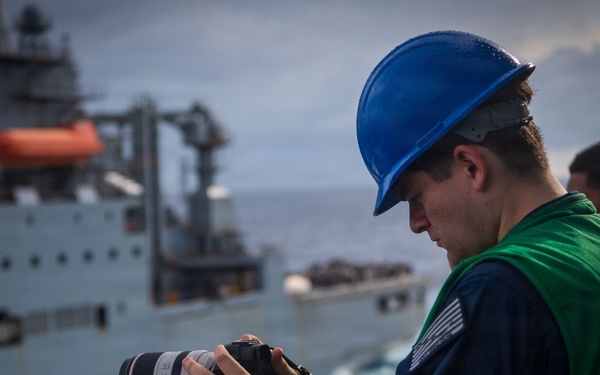 USS Boxer Conducts Replenishment-at-Sea with USNS Alan Shepard