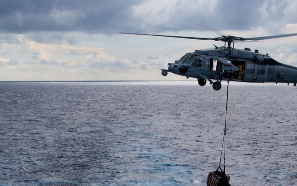 USS Boxer Conducts Replenishment-at-Sea with USNS Alan Shepard