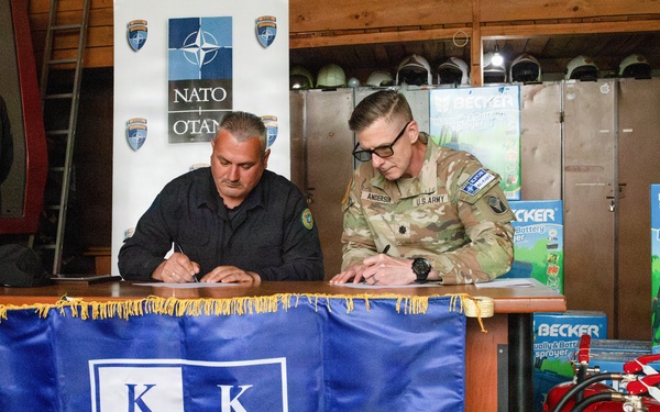 Kosovo Force (KFOR) supports Novo Brdo Fire Brigade with equipment donation