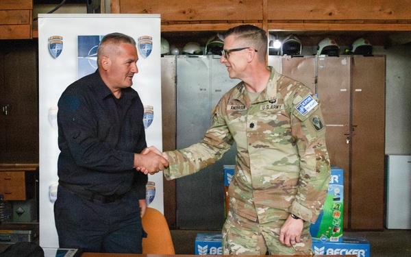 Kosovo Force (KFOR) supports Novo Brdo Fire Brigade with equipment donation