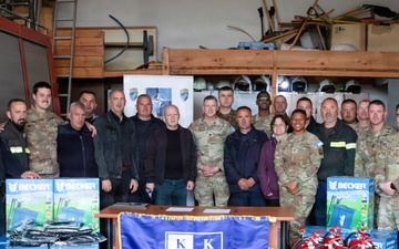 Kosovo Force (KFOR) supports Novo Brdo Fire Brigade with equipment donation
