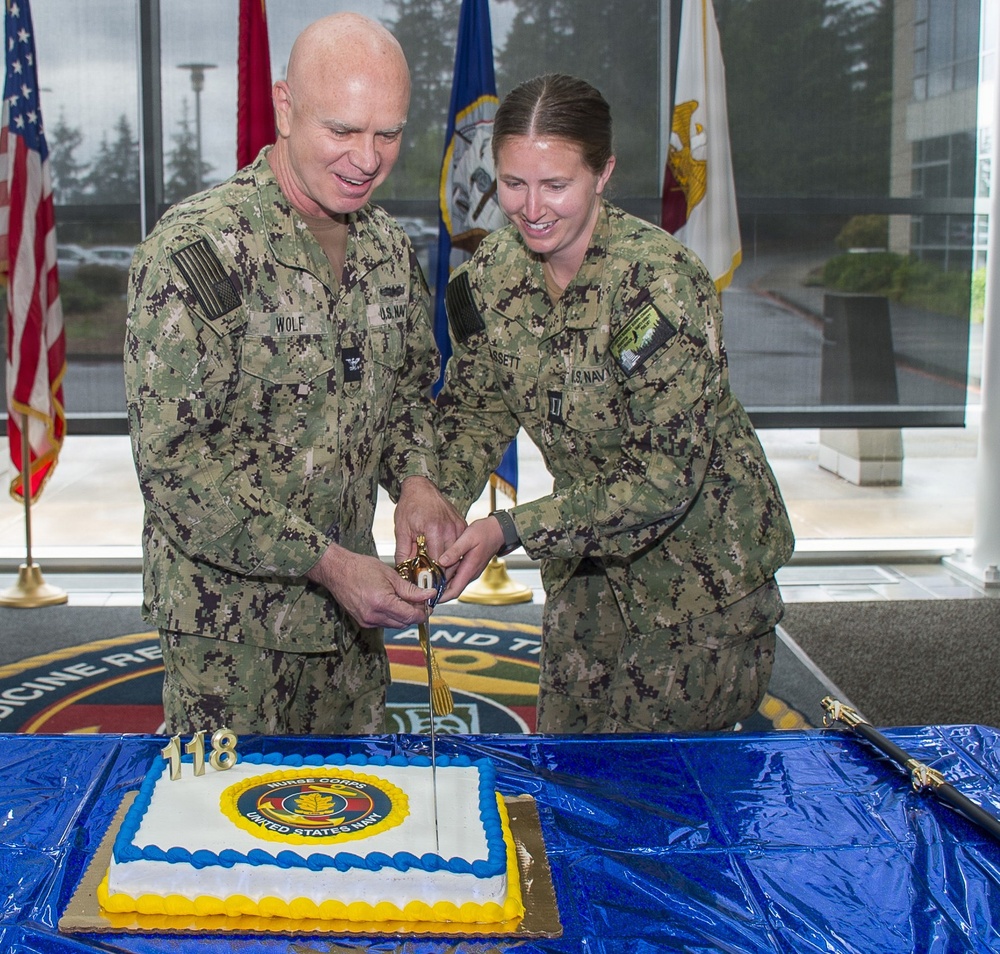 Slicing into Tradition: NMRTC Bremerton Celebrates Navy Nurse Corps 118th Birthday