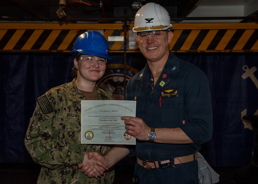 AN Recognized as Warfighter of the Week