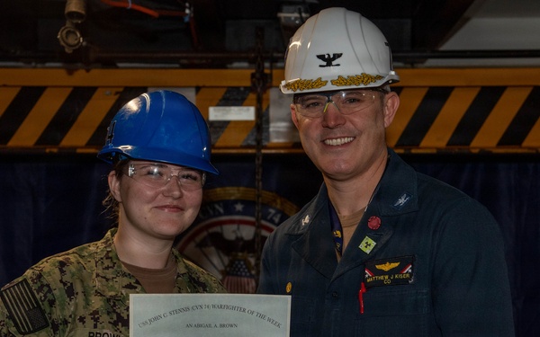 AN Recognized as Warfighter of the Week