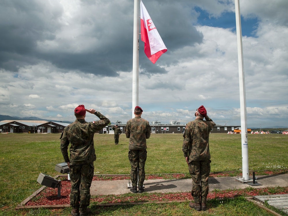 Polish Armed Forces observe National Flag Day in Kosovo