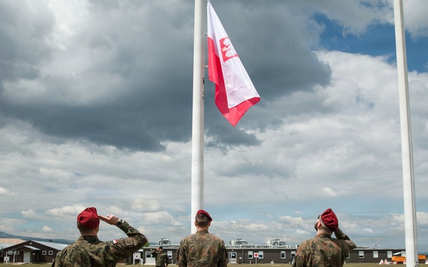 Polish Armed Forces observe National Flag Day in Kosovo