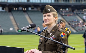 U.S. Marine Corps Poolees Swear-In at Chicago White Sox Game
